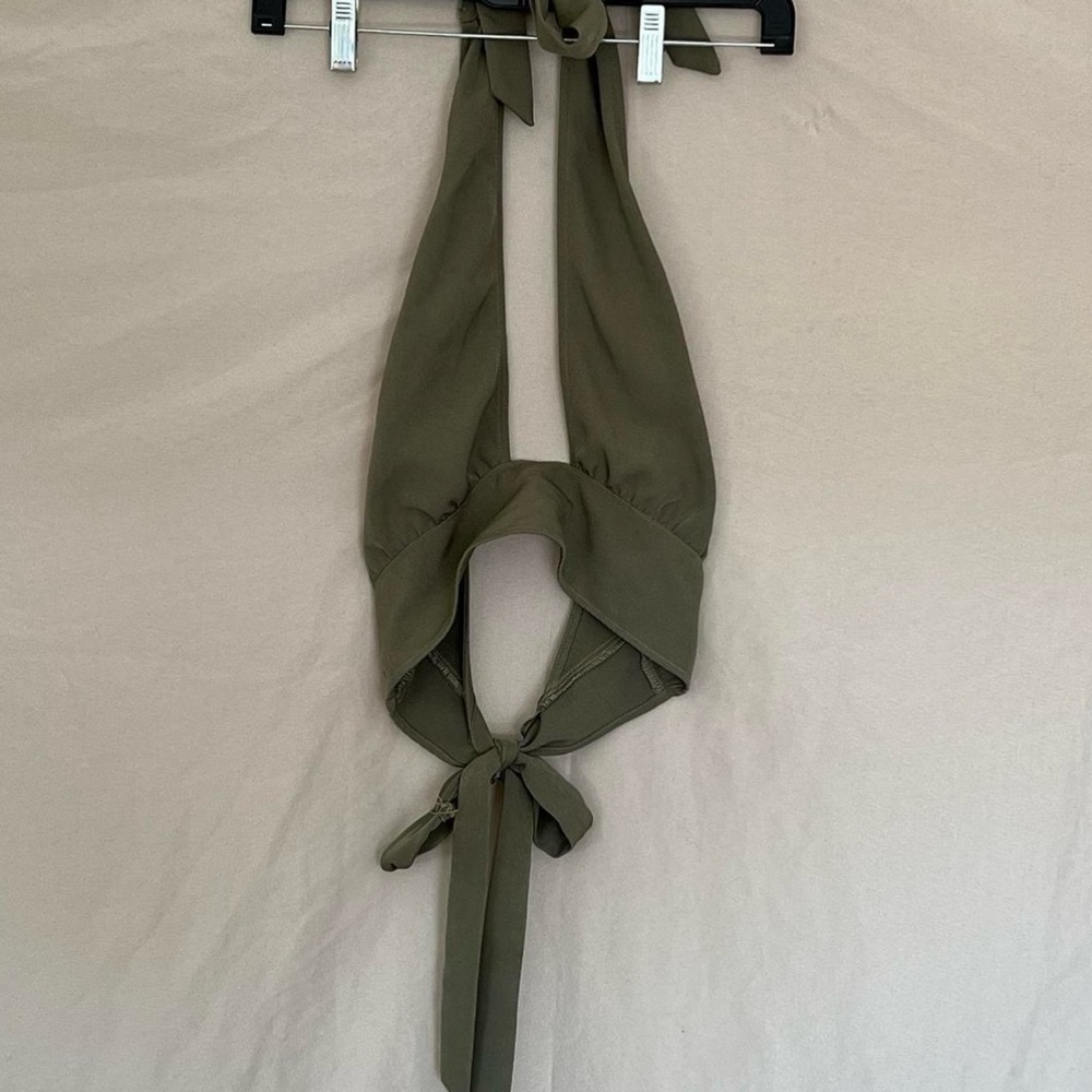 Olive Green Halter Top